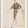 Floral print dress and jacket with velvet ribbon trim