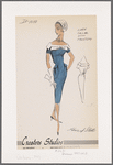 Sheath dress with hip flap pockets and fagoting on linen collar