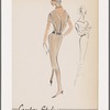 Sheath dress with yoke panel continuing over shoulders to waist back