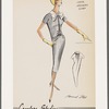 Checked sheath dress with jacket effect: Peter Pan collar with organza scarf bow, hip welt pockets, front belt with buckle, and button detail along rounded jacket opening at waist