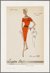 Silk linen wrap dress with bateau neckline and contrast waistband; extra fabric drapes at neckline with tucked fringe