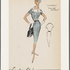 Checked shirtwaist dress with belt and button closing and contrast "collar effect"