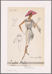 Dress of drip dry fabric with lace to match