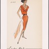 Belted dress with buttoned panel on skirt