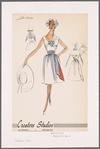 Dress with contrast fill-in and belted sash