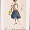 Ensemble with flared pleated skirt