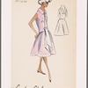 Print dress with tie sash