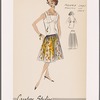 Pleated skirt mounted on yoke
