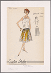 Pleated skirt mounted on yoke