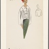 Sport separates with narrow skirt and blouse with tucking on bodice