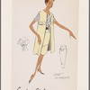 Sport separates with print blouse, tunic-style vest and matching skirt