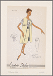 Sport separates with print blouse, tunic-style vest and matching skirt