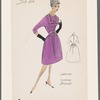 Crepe dress with tucked bodice