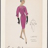 Crepe dress with tucked bodice