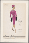 Crepe dress with tucked bodice