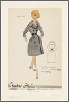Dress with contrasting trim to accentuate closing