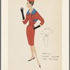 Dress with novelty satin collar and tie ends