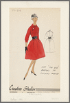 Dress with one "tie end" button on tucked bodice