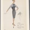 Dress with contrasting fabric and piping on yoke