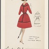 Dress with contrasting trim at center back
