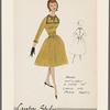 Check or plaid dress with braid trim on yoke