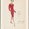 Solid dress with contrast trim and self roses
