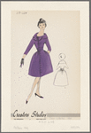 Dress with off-center front button closure