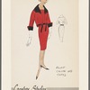 Dress and matching jacket with velvet collar and cuffs