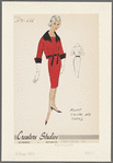 Dress and matching jacket with velvet collar and cuffs