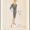 Crepe dress with grosgrain trim