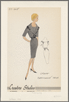 Crepe dress with grosgrain trim