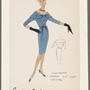 Dress with sawtooth edge on soft collar