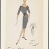 Crepe dress with self cord trim
