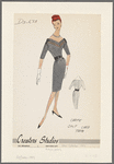 Crepe dress with self cord trim