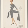 Stole dress with contrast ruching