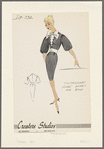 Elbow-length balloon-sleeve dress with contrasting satin Dickey, bow and waistband; button and button-loop trim detailing on bodice opening