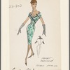Belted dress with draped neckline