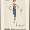 Two tone dress with contrasting piping and lacings