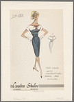 Two tone dress with contrasting piping and lacings