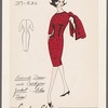 Brocade dress and cardigan jacket with satin trim