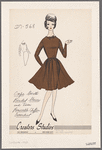 Crepe sheath dress with beaded sleeves and trim, and removable chiffon overskirt