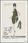 Crepe or chiffon dress with one shoulder drape and scarf neckline