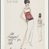 Silk embroidered motif on two piece crepe dress