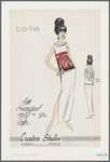 Silk embroidered motif on two piece crepe dress