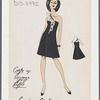 Crepe dress with organza ruffle