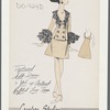 Textured silk dress and jacket with contrast ruffled lace trim