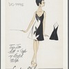 Two tone silk or crepe dress with beaded motifs