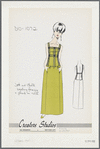 Jet and chalk beading forming a plaid on silk dress
