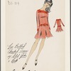 Low belted checked dress with solid yoke and belt