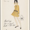 Pleated crepe dress with jeweled buckle on satin belt